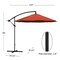 Nature Spring Patio Umbrella Cantilever Hanging Outdoor Shade, Easy Crank and Base for Table, 10-foot (Orange) 203186MYQ - alternate 2
